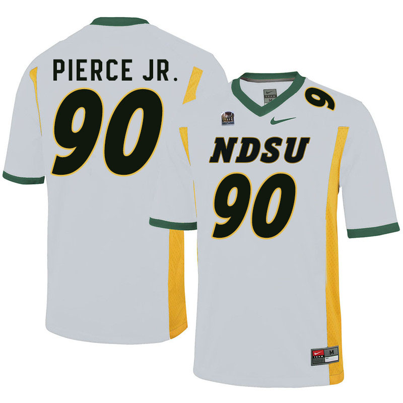 Men #90 Tony Pierce Jr. North Dakota State Bison College Football Jerseys Sale-White